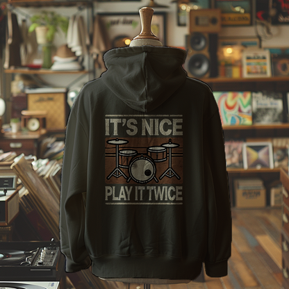 Play it Twice Drum Hoodie | Funky T-shirts, Funky Printed T-Shirts, Funky Shirts for Men and Woman