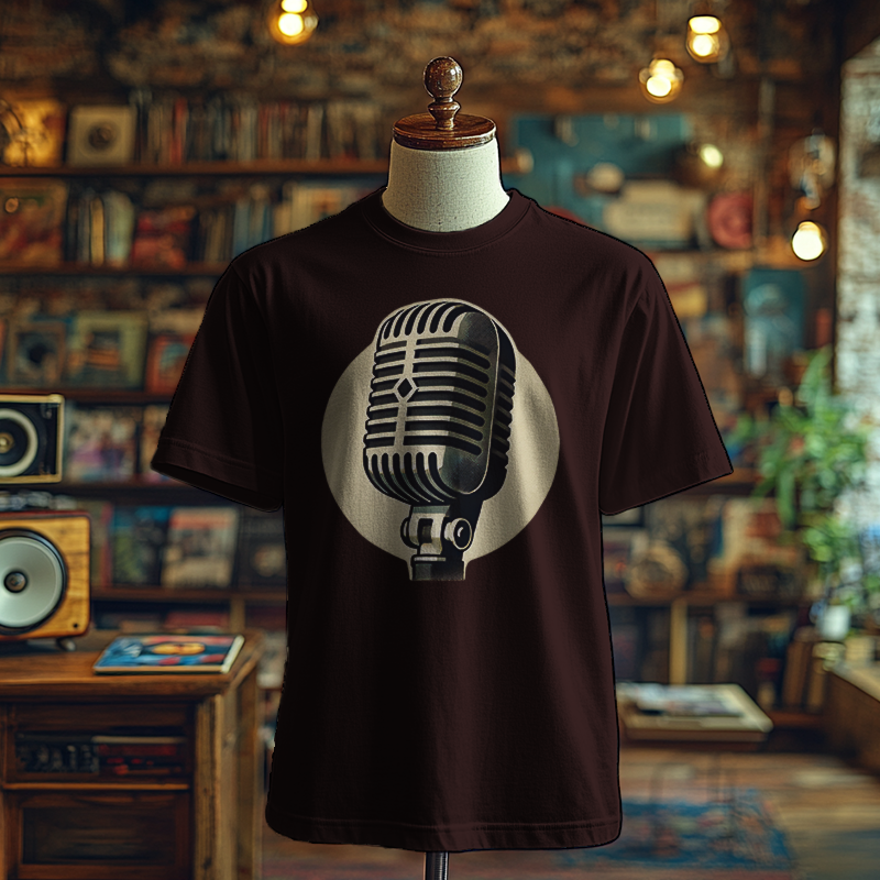 Vintage Microphone - T-Shirt