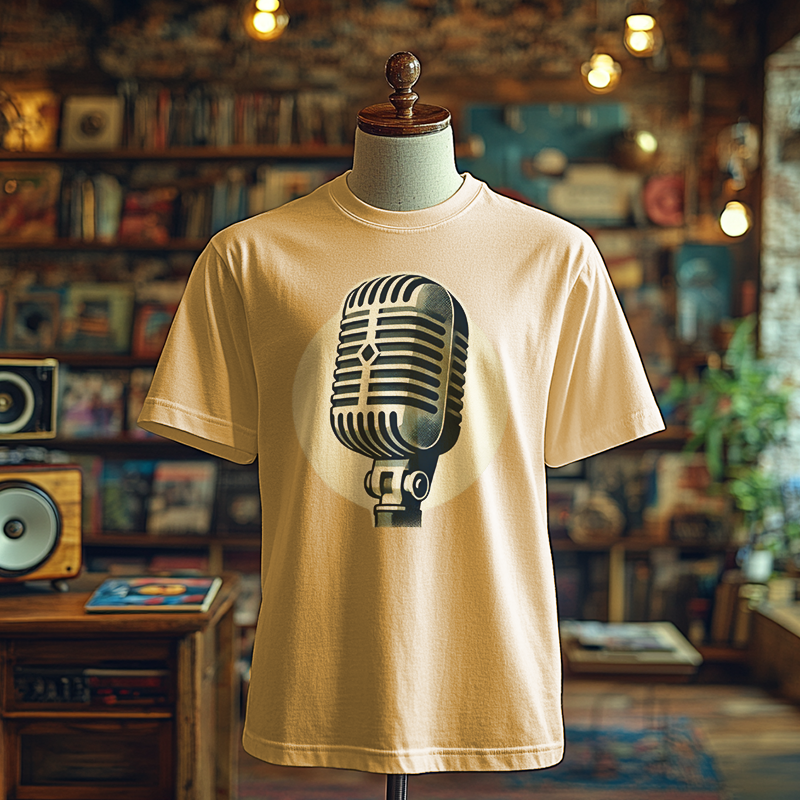 Vintage Microphone - T-Shirt